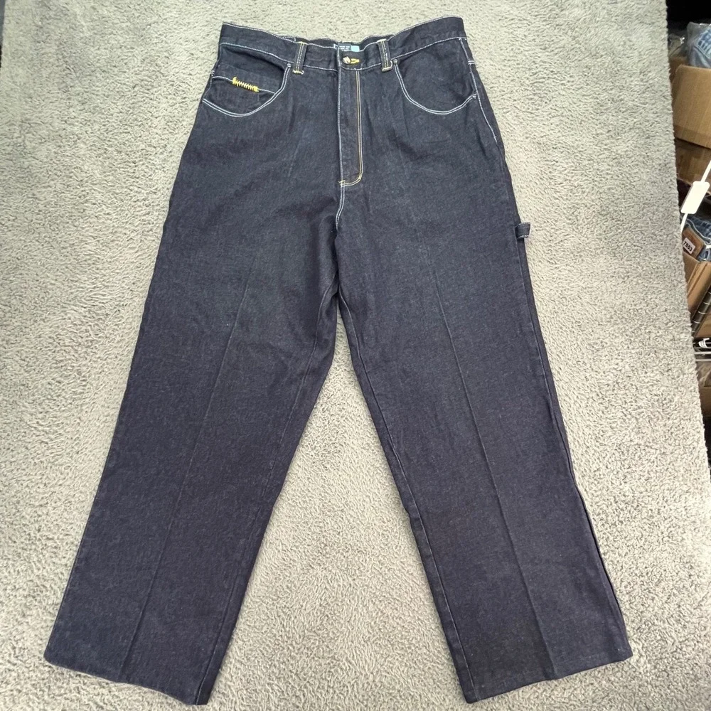 Raw Blue Collective Jeans Mens 36x32 Dark Wash Carpenter Denim Skater‎ Baggy Y2K
